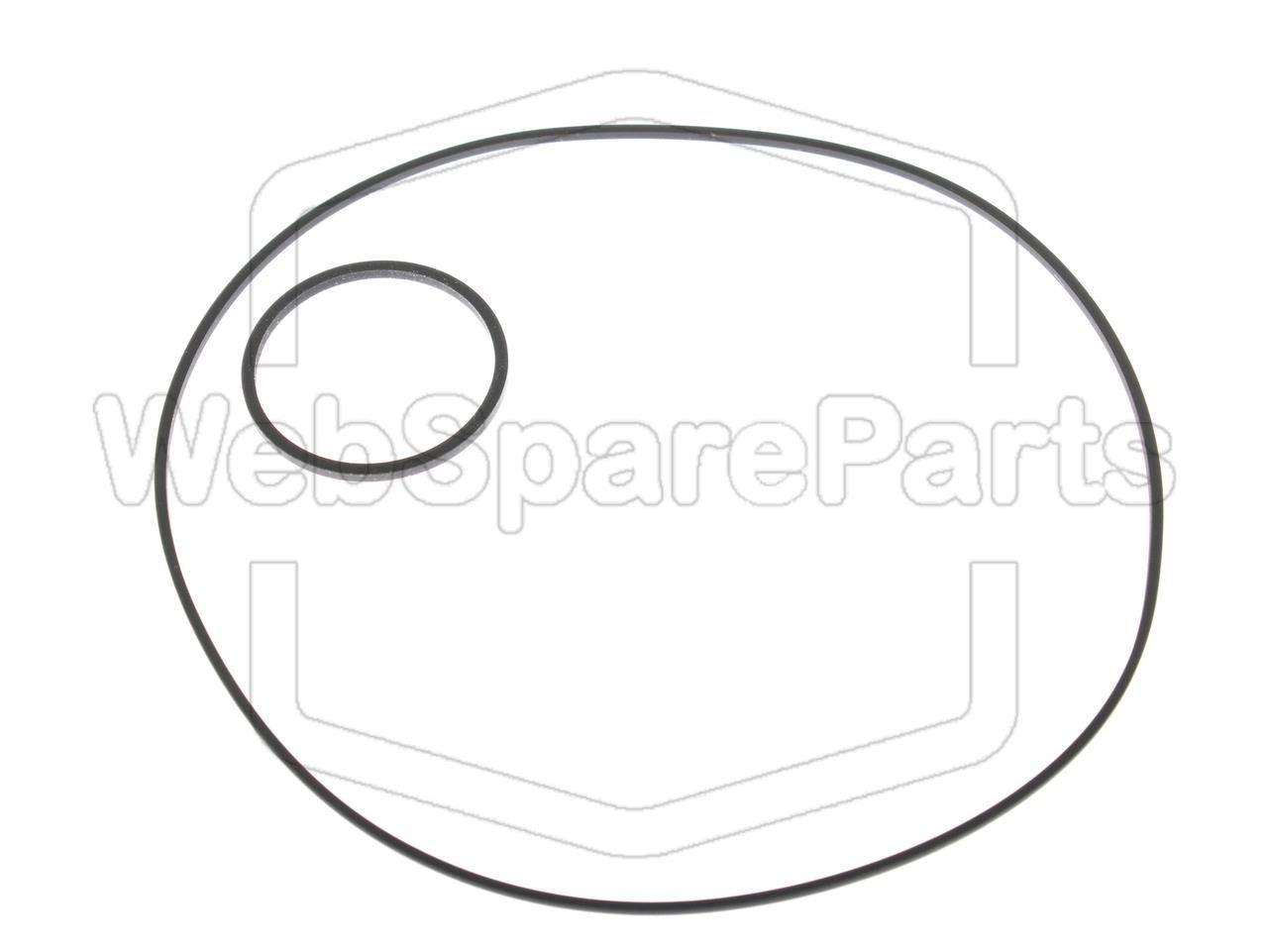 Kit courroies compatible Philips 22RR700 pour réparation radio cassette