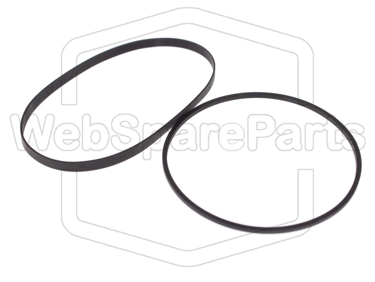 Kit courroies compatible Panasonic RX-CS730 pour réparation radio cassette