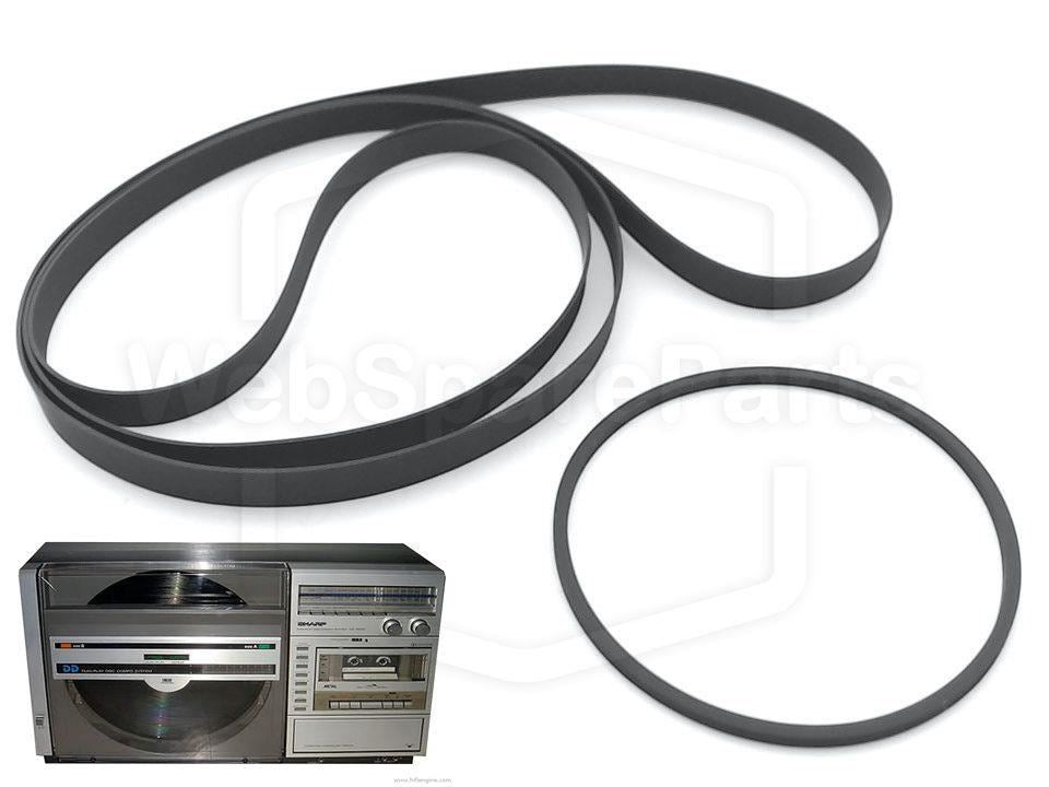 Kit courroies pour platine vinyle Sharp VZ-3000