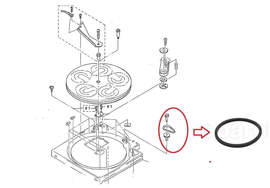 Courroie du plateau tournant pour lecteur CD Sony CDP-C50M
