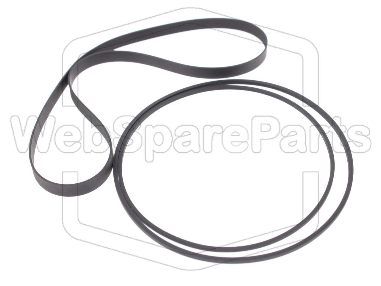 Kit courroies compatible Aiwa CS-660 pour réparation radio cassette