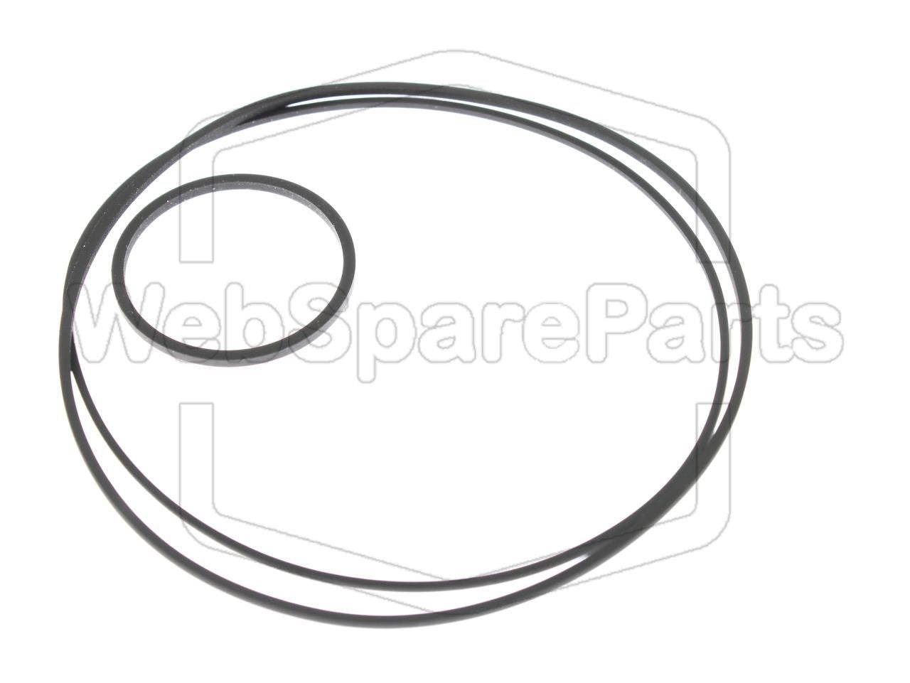 Kit courroies compatible Philips N2503 pour réparation lecteur cassette