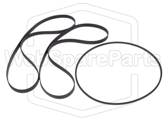 Kit Courroies Pour Double Platine Cassette Kenwood KX-770W